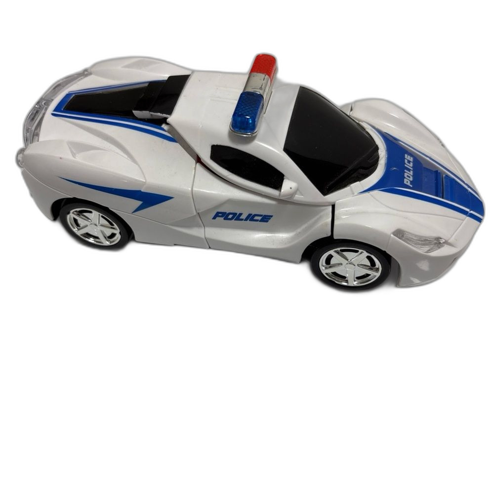 Speedy White and Blue Police Toy Car